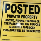 (7) Posted Private Property Sign, 11 X In. - 840167 Bright Yellow,hillman Used. Price: $14.00.