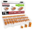 Wago 221 Lever Nuts 78PC Compact Splicing Wire Connector Assortment With Case... New. Price: $59.07.