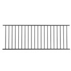 FE26 34 In. H X 8 Ft. Black Steel Rail Panel New. Price: $210.53.