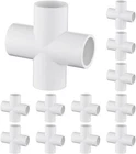 12 Pack 3/4" Cross Pvc Fitting Connector, 4-WAY Furniture Grade Elbow New. Price: $19.54.