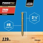 Hillman 48632 Bronze Ceramic Star Drive Flat Head Power Trim Screw #8X2-1/2 In. New. Price: $19.00.