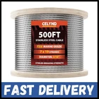 Celynd Stainless Steel Cable 500FT 3/16 T316 Wire Rope 7X19 New. Price: $199.97.