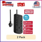 (2 Pack) Hyper Tough Surge Protector Power Strip With Usb-a, Usb-c, 8 Outlets, 1 New. Price: $40.99.
