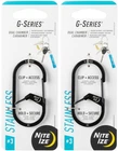 Nite Ize G-series Dual Chamber Stainless Steel Carabiner #3 Black (2-PACK) New. Price: $14.04.