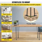 16" Black Hairpin Table Legs Set Of 4, 880LB Load Cap (220LB Each) New. Price: $32.80.