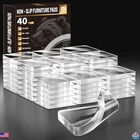 40 Pcs Non-slip Furniture Pads, Reusable Silicone Anti-vibration Floor New. Price: $53.18.
