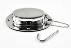 Stainless Steel Hinged Chain Deck Pipe, Polished Finish, Durable & Easy To Insta New. Price: $66.99.