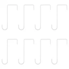 8PCS Vinyl Fence Hooks 2.4 X 6 Inch Powder Coated Hangers White New. Price: $19.61.