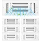 6 Pcs White 10 X 4 Inch Interior Size Air Ceiling Vent Covers 3 Way Sidewall ... New. Price: $61.18.