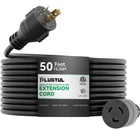 Plugtul Amp Locking Extension Cord 50FT, Nema L5-20P L5-20R Generator E... New. Price: $101.24.