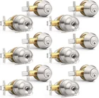 Probrico Door Knob Deadbolt Combo 6 Pack Brushed Nickel Keyed New. Price: $164.58.