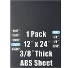 Abs Plastic Sheet 3/8 Inch Thick 12" X 24" (1-PACK),TWO-SIDED Heat Moldable P... New. Price: $73.84.