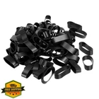 Patikil Silicone Rubber Bands Cable Ties 100PC Black New. Price: $20.00.