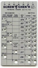 Ruelle Screw Chek'r Sae Inch Size Gauge Heavy Steel Metric - Q252 Used. Price: $20.00.
