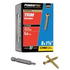 Hillman Power Pro NO.8 1-5/8" Star Bronze Ceramic Coarse Trim Screws New. Price: $35.37.
