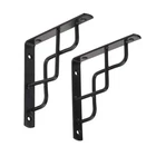 Dewell 2 Pcs Shape Decorative Shelf Brackets, Wall Inch, Black New. Price: $14.05.