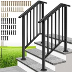 2 Pack Outdoor Stair Hand Rails 3 Step Porch Deck Railing Kit Galvanized Steel New. Price: $69.95.