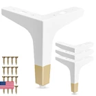 La Vane 7 Inch Metal Furniture Legs, Set Of 4 - Modern Diamond Triangle White/go New. Price: $45.72.