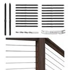 Muzata 1/8" Black Swage Lag Screws Left & Right Cable Railing Hardware Kit CK17 New. Price: $74.99.