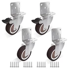 2 Inch Side Mount Casters 4-PACK With Swivel & Brake, L-shape Plate For F... New. Price: $21.07.