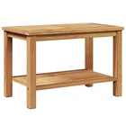 Coffee Table With Storage Shelf Solid Teak Wood Outdoor Terrace Vidaxl New. Price: $79.99.