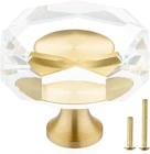 10-PACK Brass Crystal Cabinet Knobs,glass Gold Drawer KNOBS,1-1/4-INCH New. Price: $45.44.
