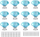 12 Pcs 30MM Diamond Shape Crystal Glass Cabinet Knobs With Screws Drawer Pu New. Price: $19.42.