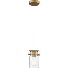 Nuvo Lighting Antebellum 1 Mini Pendant, Vintage Brass/clear 60-6735 New. Price: $88.00.