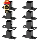 YIDU69Q 8 Pcs Black Square Tube Fittings - Way With Plate, 1", New. Price: $42.99.