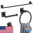 Matte Black Bathroom Accessories Set Kljkpa Pieces Hardware 24 New. Price: $28.58.