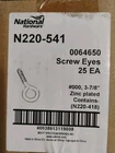Screw Eyes-national Hardware N220-541 Zinc Plated 3-7/8" Box Of 25 (N220-418) New. Price: $49.87.
