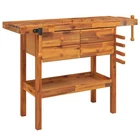Workbench Workstation Working Craft Table Tool Solid Wood Acacia Vidaxl New. Price: $261.99.