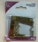 National Hardware N190-884, 2-1/2" X Corner Braces, Pack, Free Shipping New. Price: $10.00.