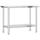 Kitchen Work Table Storage Home Restaurant Stainless Steel Vidaxl New. Price: $130.99.