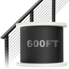 Blika 600FT 1/8 Black Stainless Steel Cable T316 Marine Grade New. Price: $176.31.