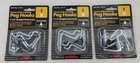 Crawford Heavy Duty Locking Peg Hooks #14215 Lot Of 3 New Packages 1-1/2". Price: $8.99.