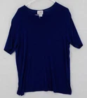 Ali Top Womens Sz Extra Large Azure Blue Short Sleeve Stretchy Classic Nwot New. Price: $14.99.