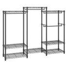 Vevor Clothes Rack Rolling Clothing Garment 4 Hang Rods & 8 Storage Tiers New. Price: $78.99.