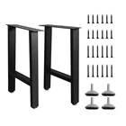 Bench Inch Metal Coffee End Table Legs, Black Set 2, 16" X 11" New. Price: $52.59.