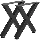 Set Of Frame Steel Table Legs 28X24IN Heavy Duty 3.1" Box Section Black New. Price: $105.99.