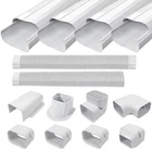 Cestluck 3'' 17 Ft Pvc Decorative Pipe Line Cover Kit For Ductless Mini Split New. Price: $70.09.