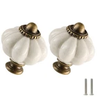 Zernmiarder Antique White Pumpkin Knobs 2 Pack 1-3/8 Inch, New. Price: $13.99.