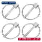 Uxcell 4PCS 1/8" 1" Linch Pin With Ring, Stainless Steel Round New. Price: $12.19.