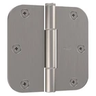 National Hardware N830-449 Round Satin Nickel Steel Door Hinge 3.5 X In. New. Price: $22.80.