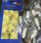 Glass Drawer Knobs/ Pulls. Heritage Hardware. 1.25 Pair. 6 White/brass 3. Price: $20.00.