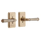 Signature Hardware 479332 Matteen Left Handed Solid Brass Dummy Door Lever Set, Open. Price: $26.60.