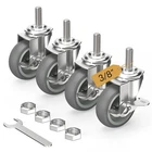 Holkie Wheels Inch Locking Casters Set Of 4, 3/8" -16 X 1-1/2", Gray New. Price: $22.99.
