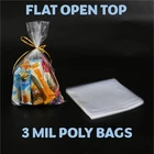 3X5" Clear Poly Bags Lay-flat End 3-MIL Case Ldpe Plastic Packaging New. Price: $191.80.