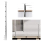 Muzata Side Mount Cable Railing Inch 42"X2"X2" Level Post, Brushed New. Price: $176.63.