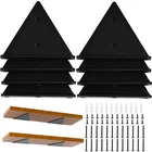 Floating Shelf Bracket 8 Pcs For Wood Shelves, 4 X 3 Inches Black Fl... New. Price: $40.10.